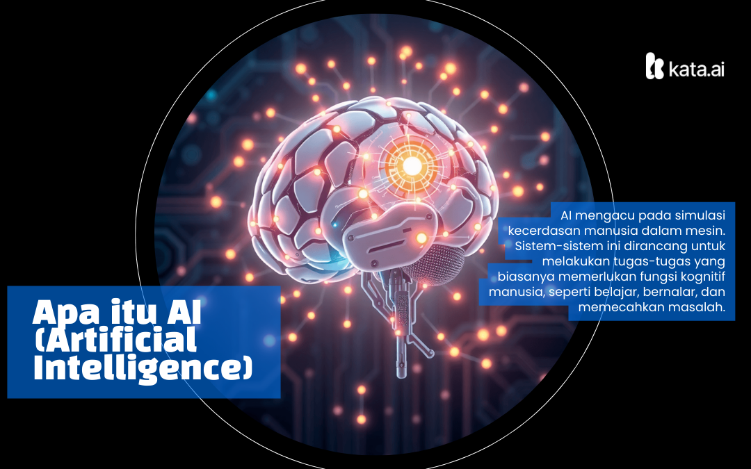 AI mengacu pada simulasi kecerdasan manusia dalam mesin. Sistem-sistem ini dirancang untuk melakukan tugas-tugas yang biasanya memerlukan fungsi kognitif manusia, seperti belajar, bernalar, dan memecahkan masalah.