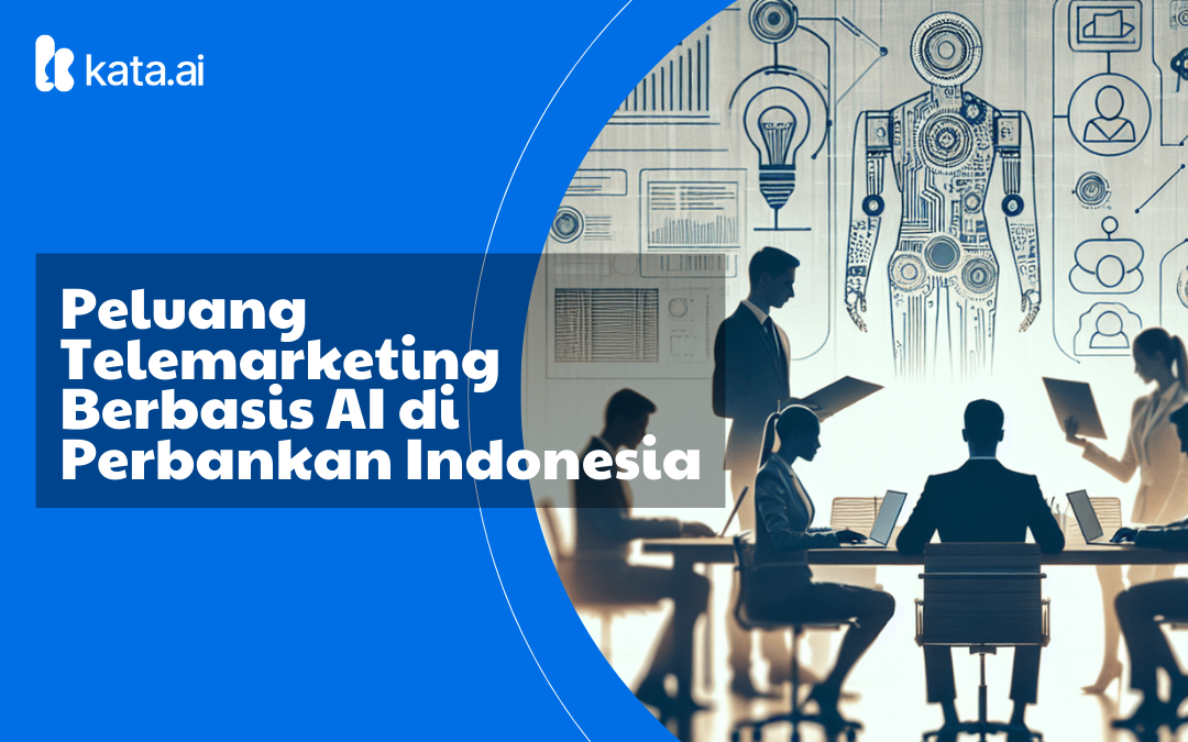 Sebuah gambar minimalis yang menggambarkan kantor bank modern dengan suasana kolaboratif. Dua profesional, satu dari keturunan Kaukasia dan satu dari keturunan Asia Timur, terlibat dalam diskusi di sekitar meja ramping dengan perangkat digital canggih seperti tablet dan laptop. Representasi grafis halus dan layar analisis data mengapung di latar belakang, melambangkan Kecerdasan Buatan. Suasana keseluruhan bersih dan efisien, menekankan teknologi tanpa adanya teks yang dapat dibaca