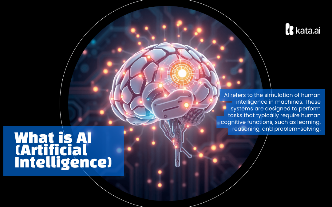 A stylized robotic brain intertwined with digital circuits and glowing data streams, set against a backdrop of technology and innovation